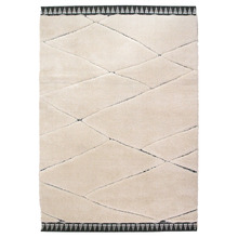 Cream Black Liege Power-Loomed Rug