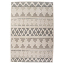 Cream Grey Lilly Power-Loomed Rug