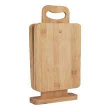 5 Piece Bamboo Chopping Board & Stand Set