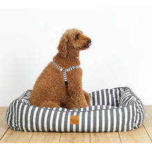 Hamptons Stripe Cotton Bolstered Dog Bed