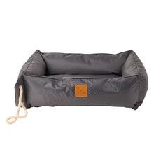 Charcoal Waterproof Bolstered Dog Bed