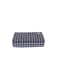 Navy Check Classic Cushion Dog Bed