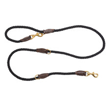 180cm Leather & Cotton Rope Dog Lead