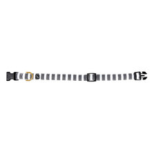 Charcoal Hamptons Stripe Hemp Dog Collar