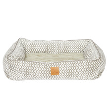 Bolster Cotton-Blend Dog Bed