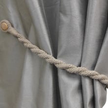 Weaved Cotton-Blend Magnetic Curtain Tieback