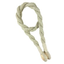 Weaved Cotton-Blend Magnetic Curtain Tieback