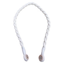 Natural Weaved Cotton-Blend Magnetic Curtain Tieback