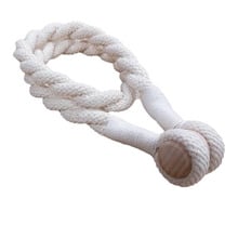 Natural Weaved Cotton-Blend Magnetic Curtain Tieback