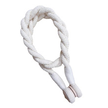 Natural Weaved Cotton-Blend Magnetic Curtain Tieback
