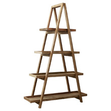 Ethan 4 Tier Recycled Pine Wood Ladder Shelf