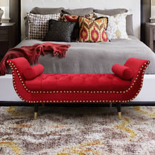 Nizar Velvet Ottoman Bench