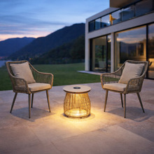 2 Seater Kanami Outdoor Lounge Set with LED