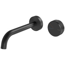 Axia Wall Basin  Bath Curved Outlet Mixer Set 180mm
