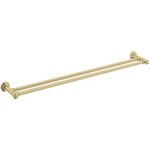 Cromford 800mm Double Bar Brass Towel Rail