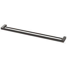 Gloss 800mm Brushed Carbon Double Towel Rail