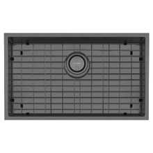 4000 Series 700mm Brushed Carbon Single Kitchen Sink with Grid