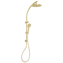 Vivid Brushed Gold Twin Shower