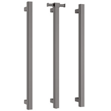 Phoenix 600mm Square Heated Vertical Towel Bars (Set of 3)