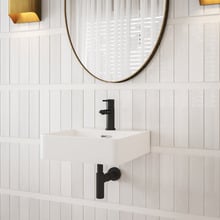 Vento 420mm Square Wall Hung Ceramic Basin