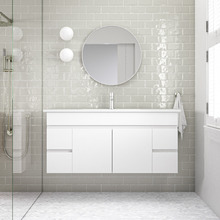 120cm Bianca 2 Door Wall Mounted Vanity with Basin