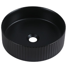 Jade 360mm Matte Black Ceramic Round Above Counter Basin