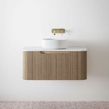 Airlie 900mm Wall Hung Single Vanity with Quartz Stone Countertop