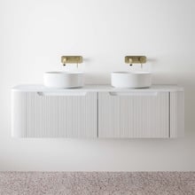 Airlie 1500mm Wall Hung Double Vanity with Quartz Stone Countertop
