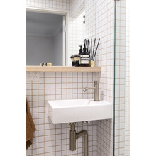 Nueva 450mm Rectangular Ceramic Wall-Hung Basin with Right Tap Hole