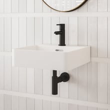 Vento 420mm Square Wall Hung Ceramic Basin