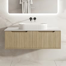 Colette 1200mm Wall Hung Single Vanity with Stone Countertop