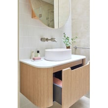 Airlie 900mm Wall Hung Single Vanity with Quartz Stone Countertop