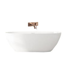 Pilato Acrylic Freestanding Bath with Bronze Wall Mixer Set