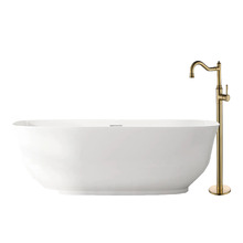 Lisbon Oval Acrylic Freestanding Bath with  Floor Mounted Mixer Package