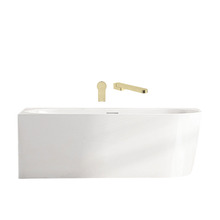 Costa Oval Acrylic Corner Bath with Spout & Wall Mixer Package