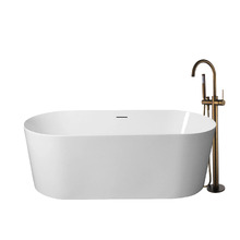 Vermont Oval Acrylic Freestanding Bath with Floor Mounted Mixer Package
