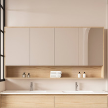 Laulea 1500mm Mirrored Shaving Cabinet with Open Shelf