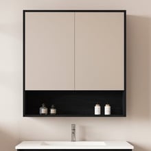 Laulea 750mm Mirrored Shaving Cabinet with Open Shelf