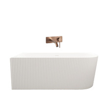 Salem Oval Acrylic Corner Bath with Bronze Wall Mixer Set
