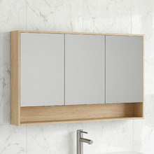Laulea 1200mm Mirrored Shaving Cabinet with Open Shelf