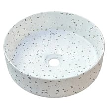Sorrento 360mm White Terrazzo Above Counter Basin