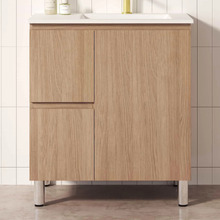 Byron 750mm Light Oak Freestanding Vanity with Removable Kickboard