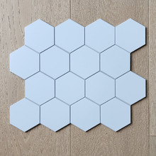 White Hexagon Stick on Tile (10 Pack)