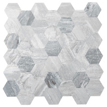 Peel & Stick Light Grey Hexagon Stick on Tile (10 Pack)