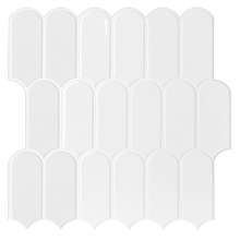 Peel & Stick Feather Stick on Tile (10 Pack)