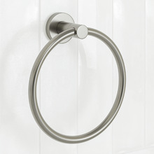 Elle Brushed Nickel Towel Ring