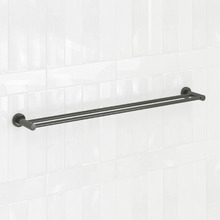 Elle 750mm Gunmetal Double Towel Rail