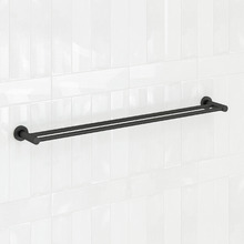 Elle 750mm Matte Black Double Towel Rail