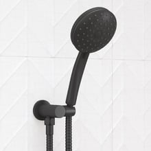 Loui Matte Black Round Hand-held Shower
