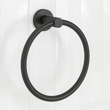 Elle Matte Black Towel Ring